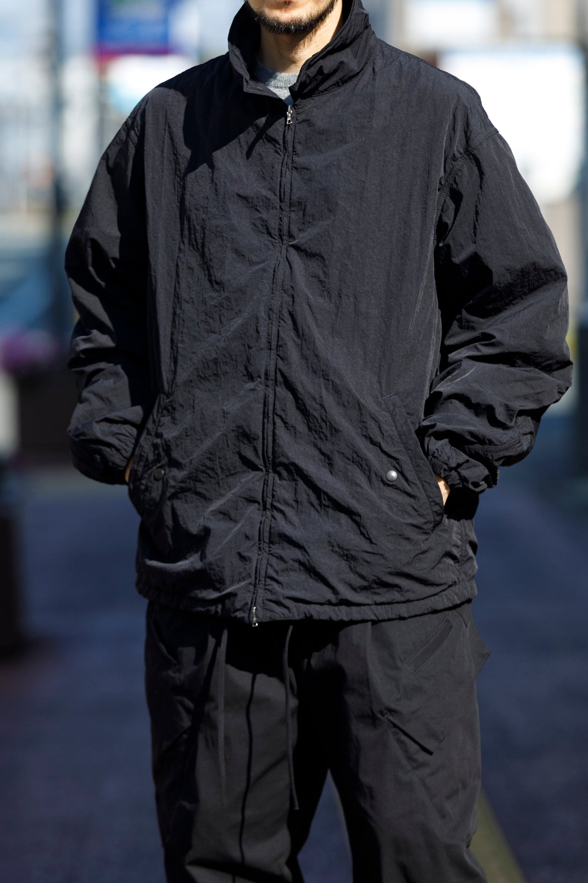 NULABEL / Garment Dyed Zip Up Jacket - Black