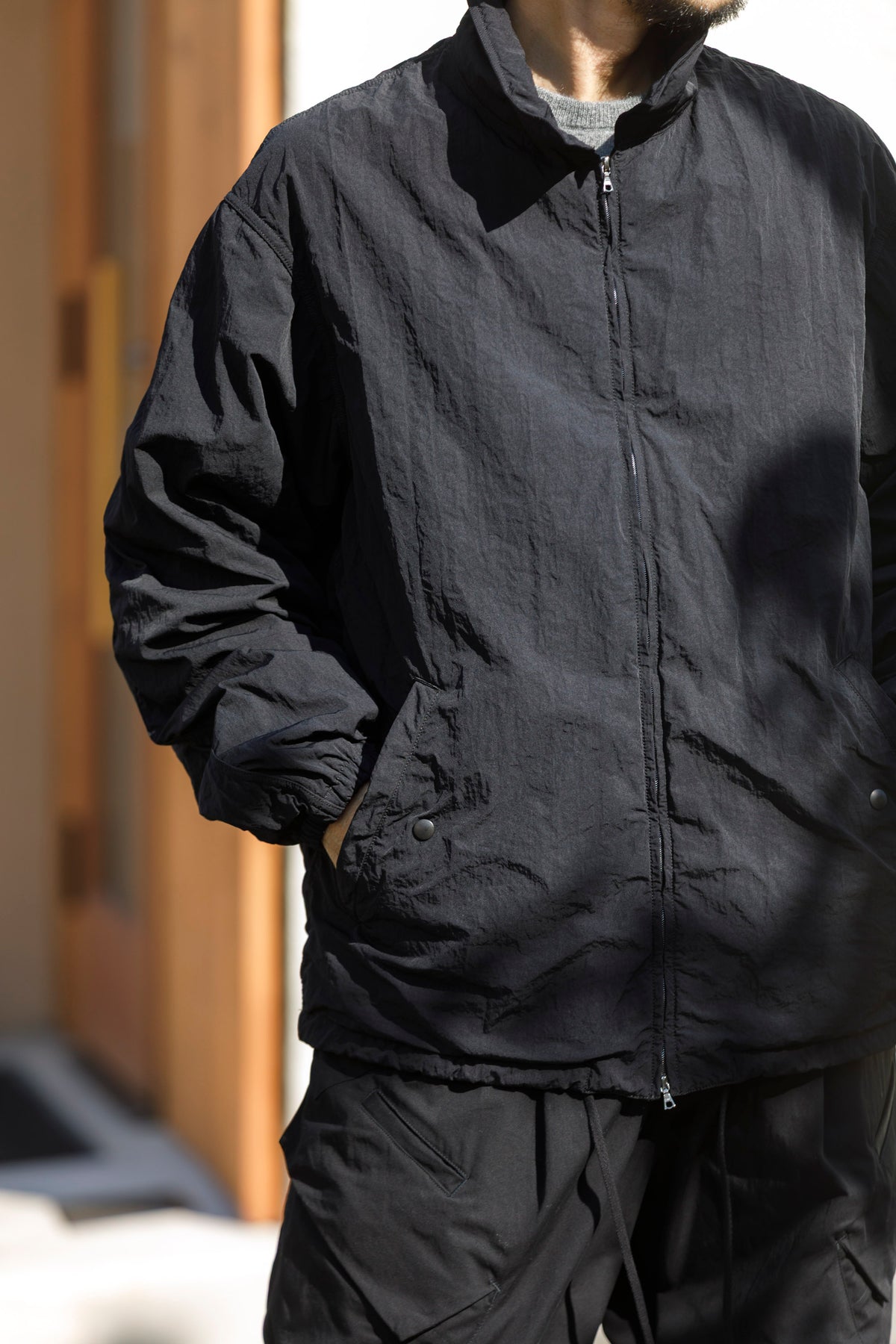 NULABEL / Garment Dyed Zip Up Jacket - Black