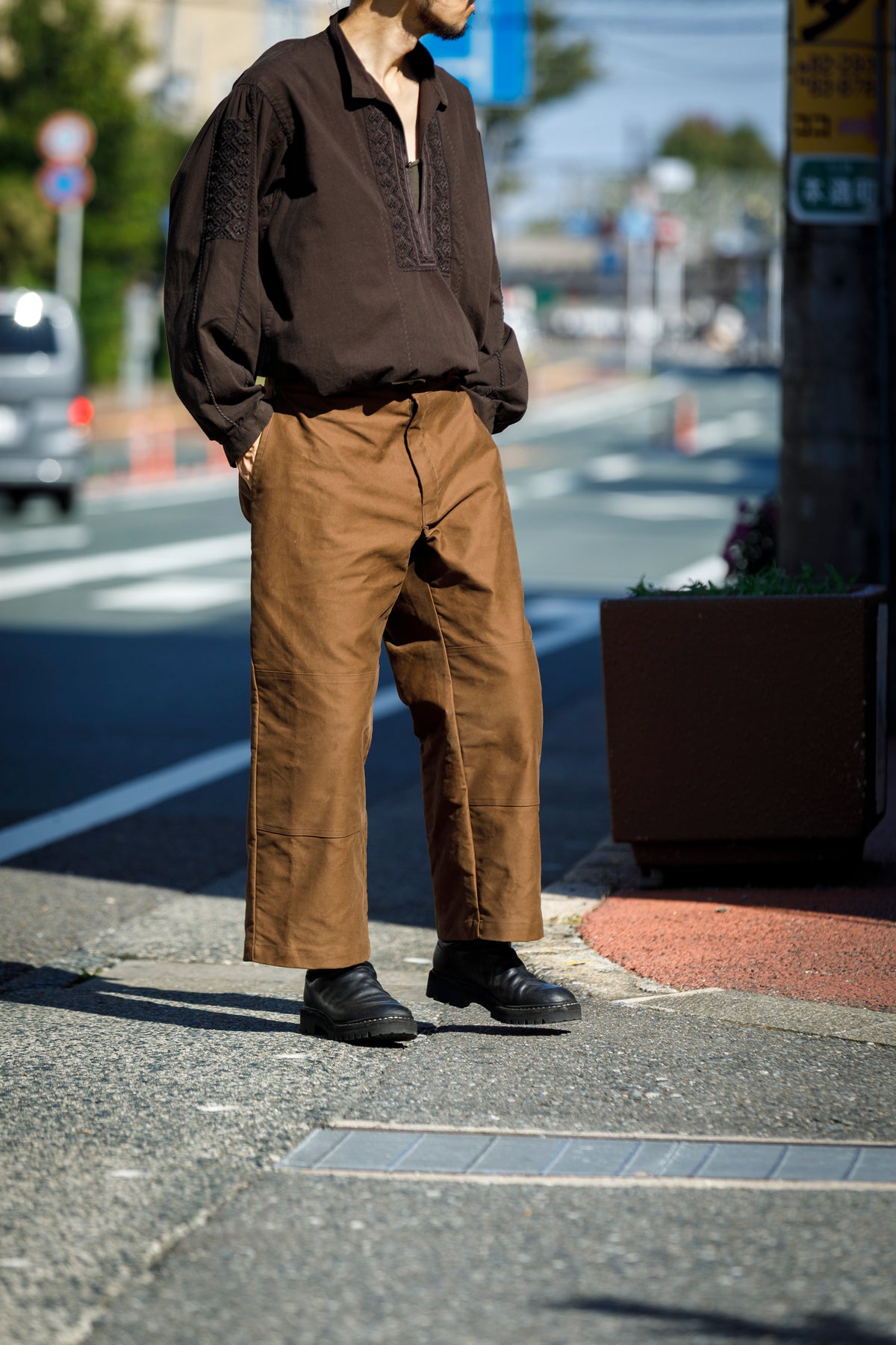 Willow Pants / P-042 - Brown(Dead stock Molskin)