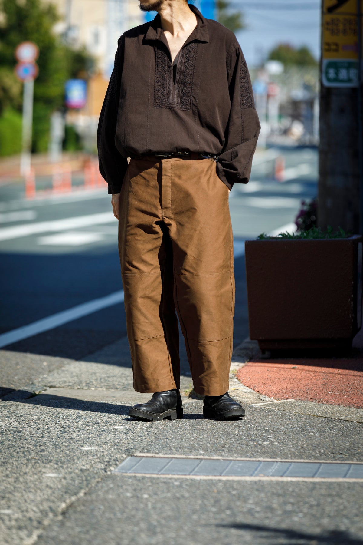 Willow Pants / P-042 - Brown(Dead stock Molskin)