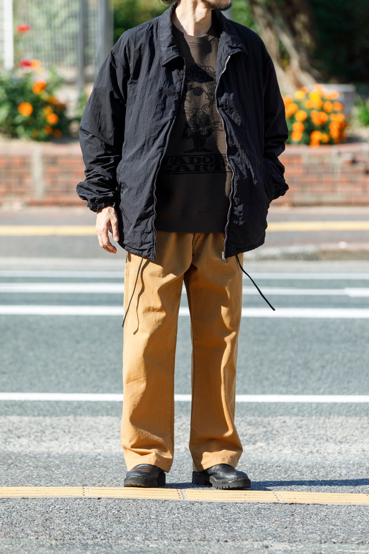 NULABEL / Garment Dyed Zip Up Jacket - Black
