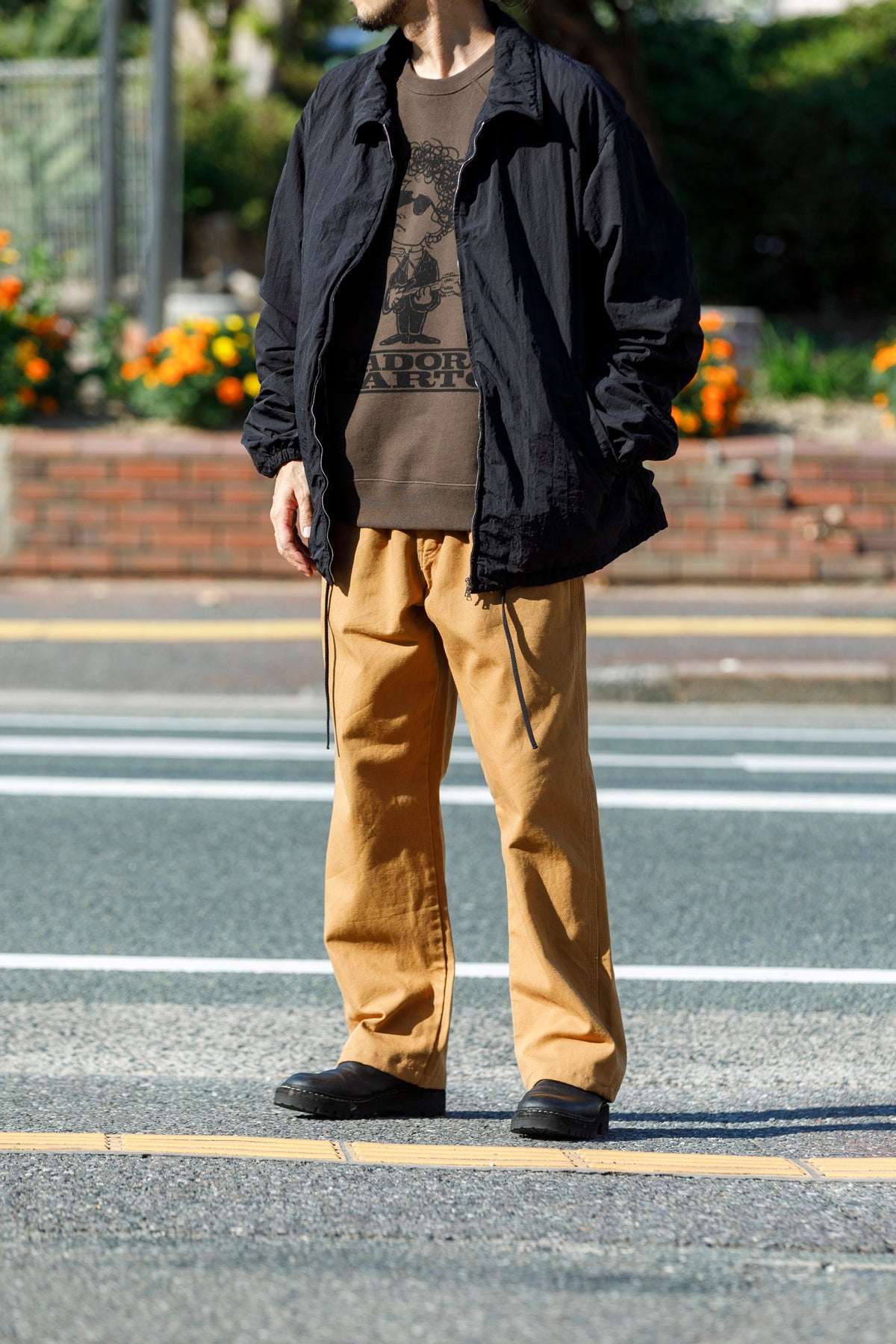 NULABEL / Garment Dyed Zip Up Jacket - Black