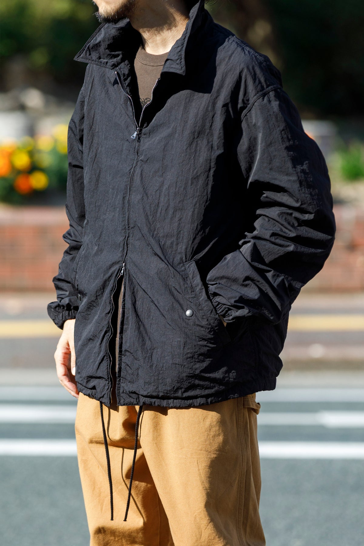 NULABEL / Garment Dyed Zip Up Jacket - Black
