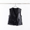 Willow Pants / P-033 COW LEATHER × FAKE MOUTON - Black