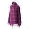 Joshua Ellis / Cashmere Window Pane Stole 70×190 - Plum / Gold(CPG 51224)