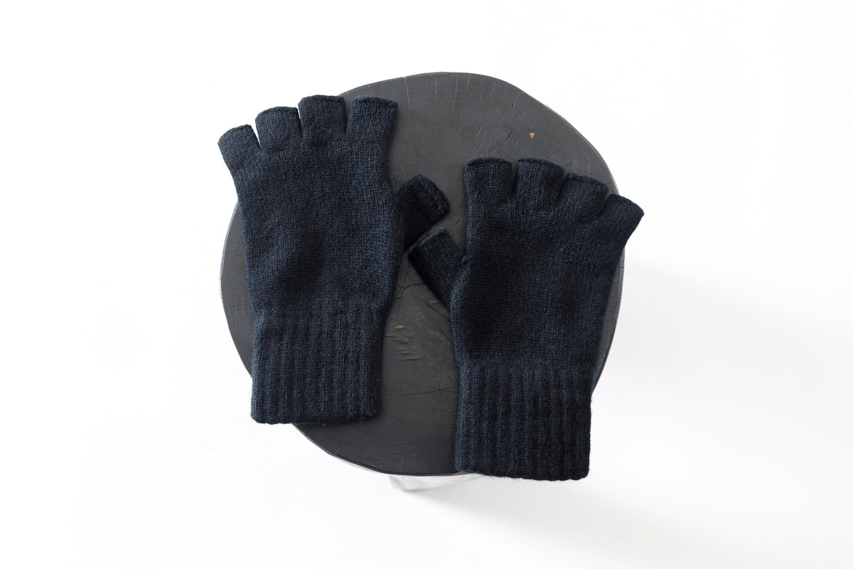 Joshua Ellis / Cashmere Fingerless Glove - Black(K27)