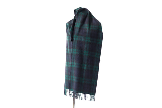 Joshua Ellis / Cashmere plain stole 30×180 - Black Watch(CPG 52659)