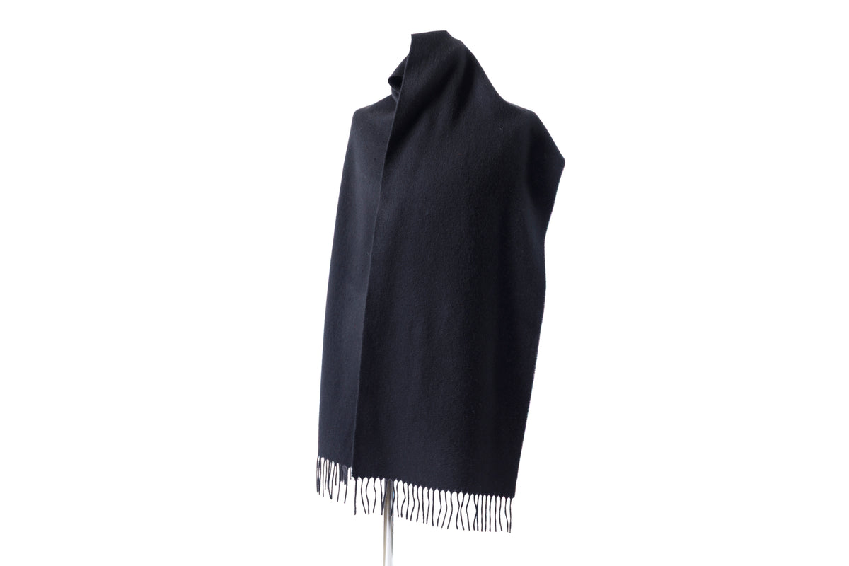 Joshua Ellis / Cashmere plain stole 35×190 - Black(CPG 60004)