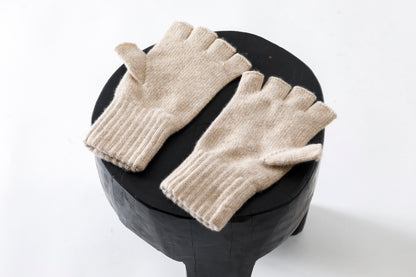 Joshua Ellis / Cashmere Fingerless Glove - Beige(K27)