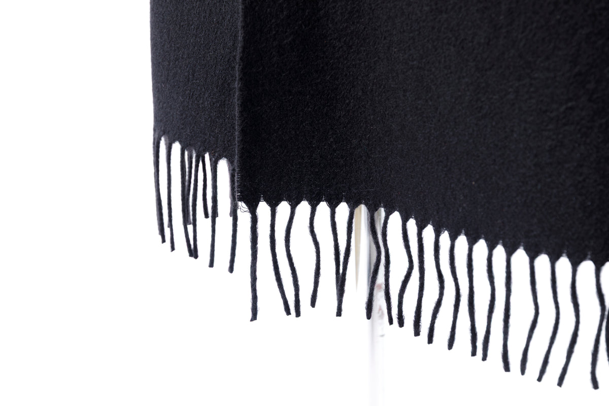 Joshua Ellis / Cashmere plain stole 35×190 - Black(CPG 60004)