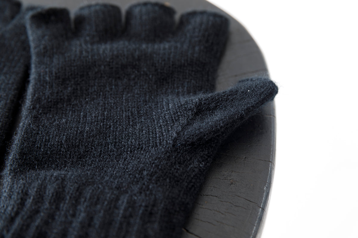 Joshua Ellis / Cashmere Fingerless Glove - Black(K27)