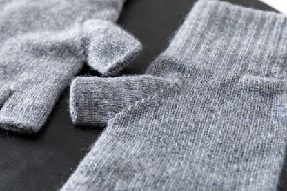 Joshua Ellis / Cashmere Fingerless Glove - Grey(K27)
