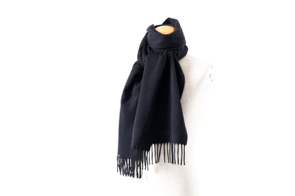 Joshua Ellis / Cashmere plain stole 35×190 - Black(CPG 60004)