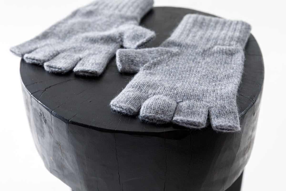 Joshua Ellis / Cashmere Fingerless Glove - Grey(K27)