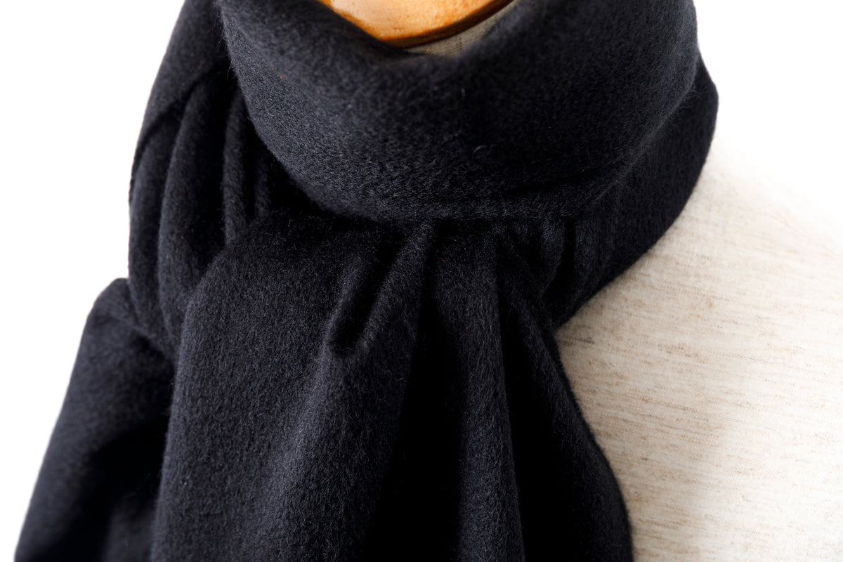 Joshua Ellis / Cashmere plain stole 35×190 - Black(CPG 60004)