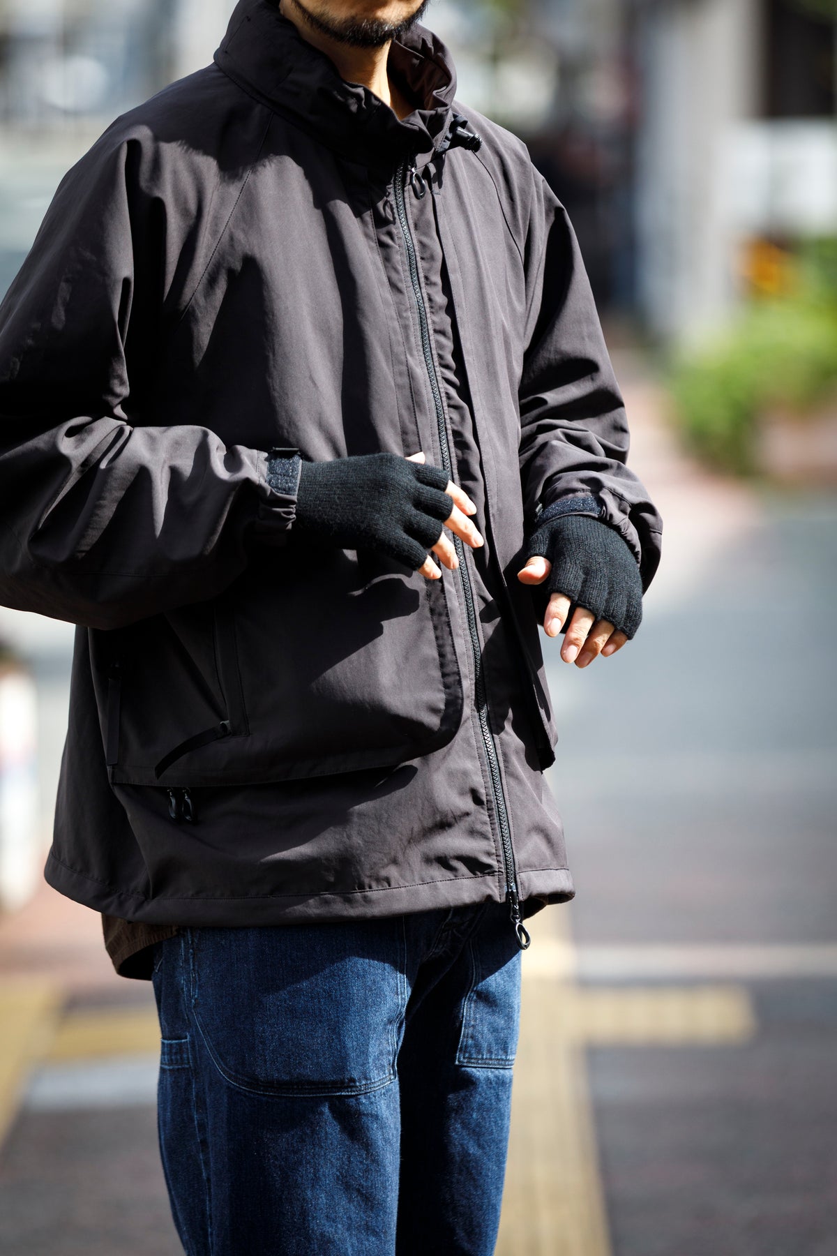 Joshua Ellis / Cashmere Fingerless Glove - Black(K27)