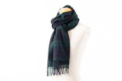 Joshua Ellis / Cashmere plain stole 30×180 - Black Watch(CPG 52659)