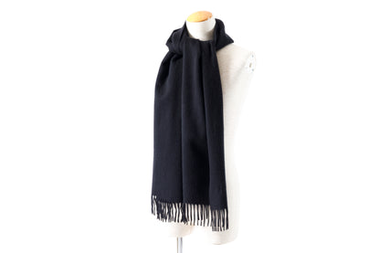 Joshua Ellis / Cashmere plain stole 35×190 - Black(CPG 60004)