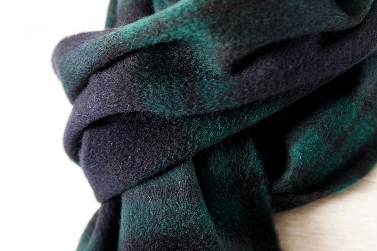 Joshua Ellis / Cashmere plain stole 30×180 - Black Watch(CPG 52659)