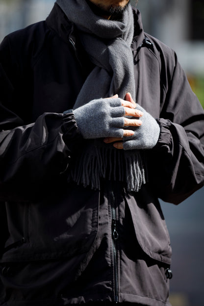 Joshua Ellis / Cashmere Fingerless Glove - Grey(K27)