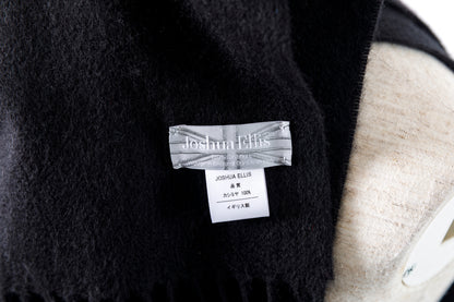 Joshua Ellis / Cashmere plain stole 35×190 - Black(CPG 60004)
