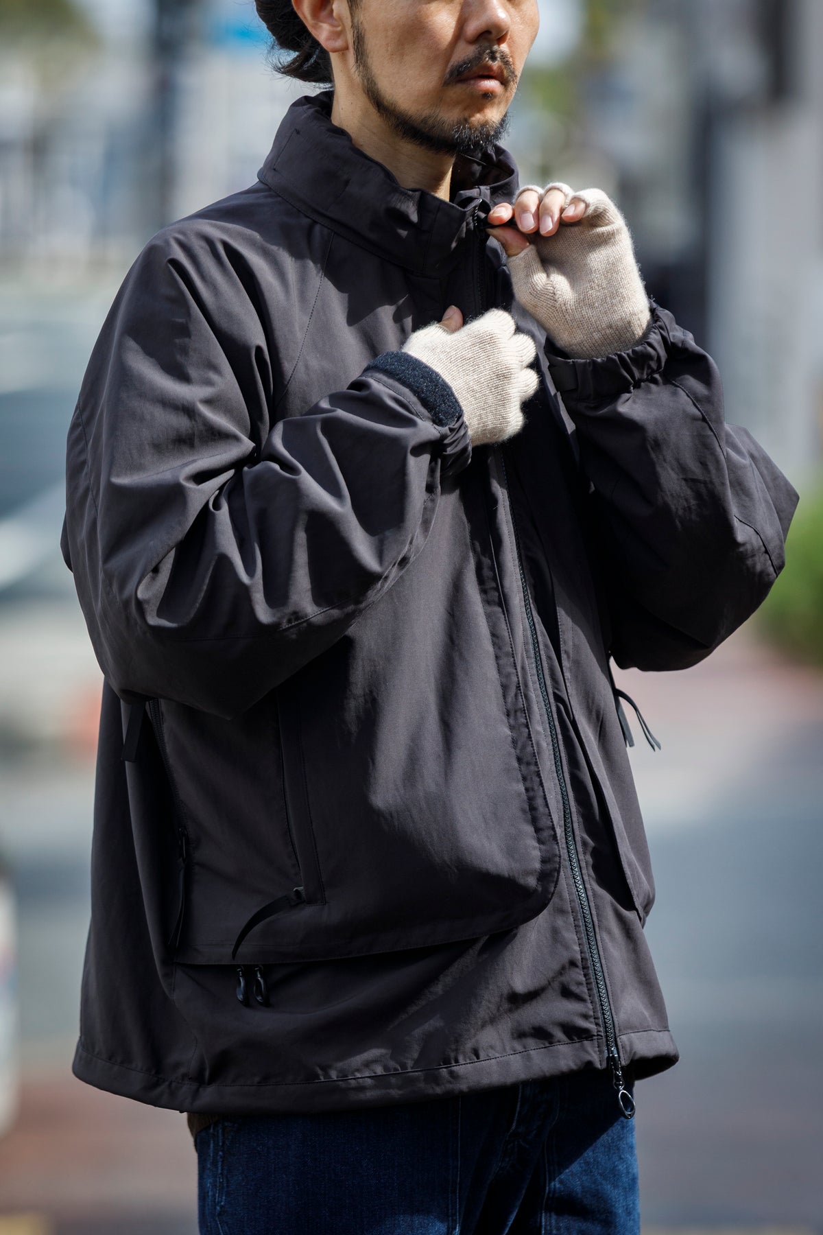 Joshua Ellis / Cashmere Fingerless Glove - Beige(K27)