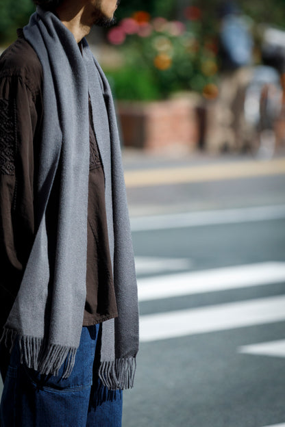 Joshua Ellis / Cashmere plain stole 35×190 - Storm(CPG 52349)