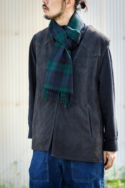Joshua Ellis / Cashmere plain stole 30×180 - Black Watch(CPG 52659)