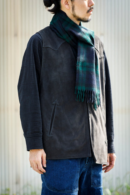 Joshua Ellis / Cashmere plain stole 30×180 - Black Watch(CPG 52659)