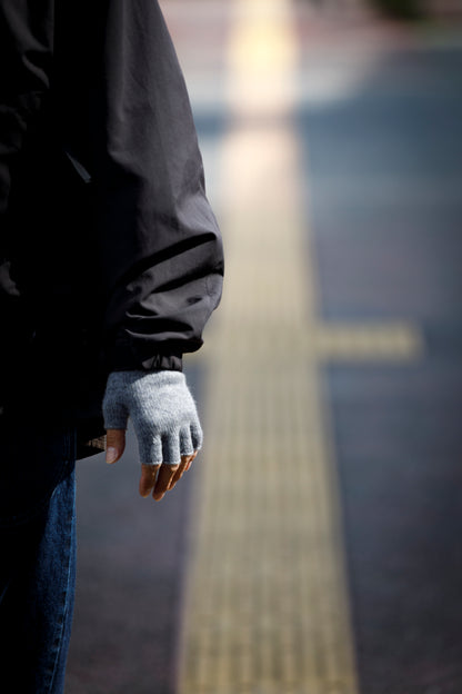 Joshua Ellis / Cashmere Fingerless Glove - Grey(K27)