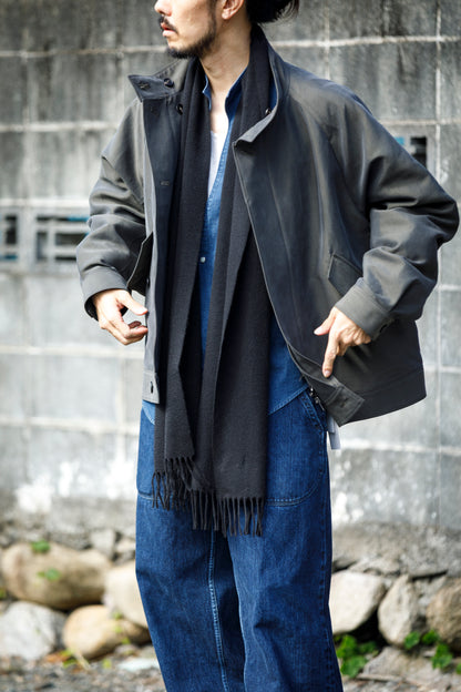 Joshua Ellis / Cashmere plain stole 35×190 - Black(CPG 60004)