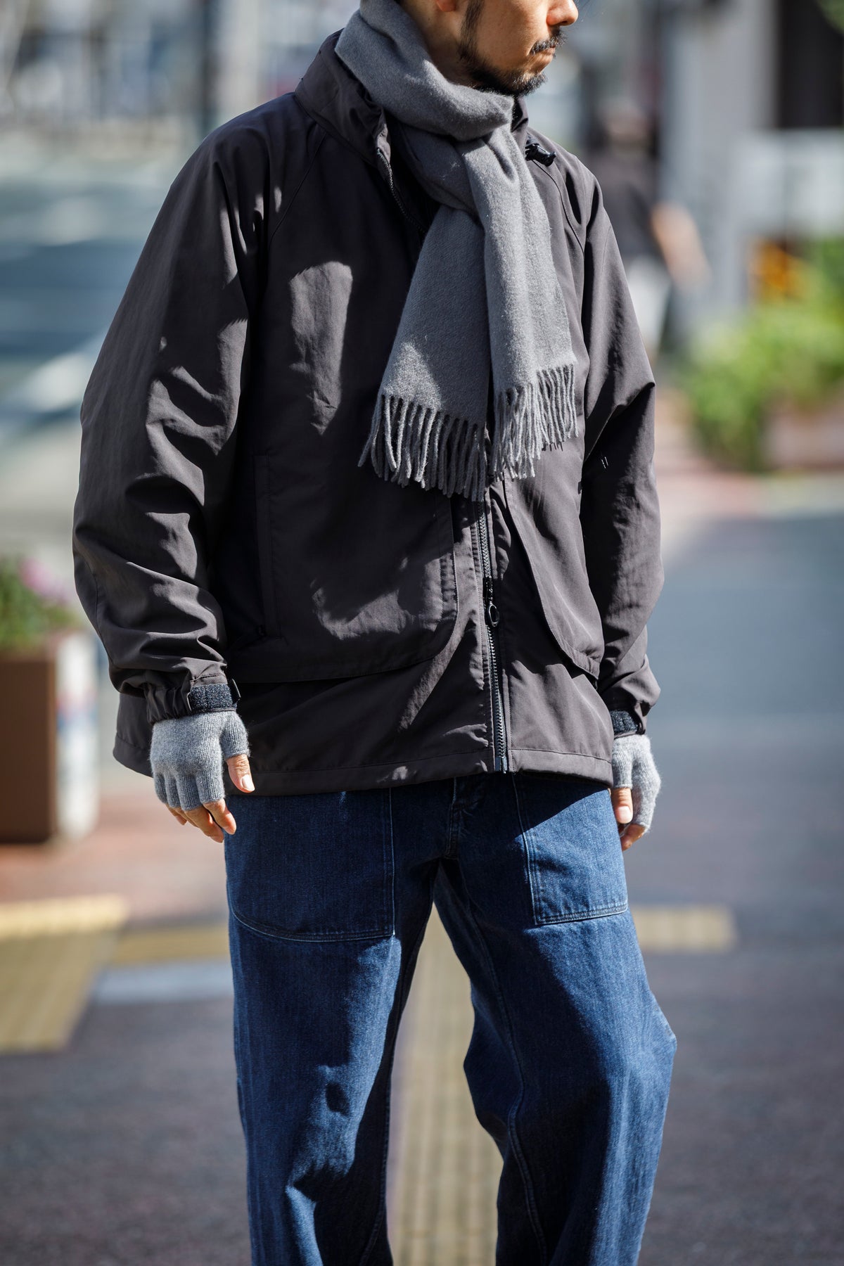 Joshua Ellis / Cashmere plain stole 35×190 - Storm(CPG 52349)