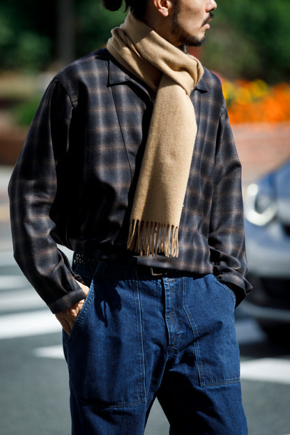 Joshua Ellis / Cashmere plain stole 35×190 - Sand(CPG 60024)