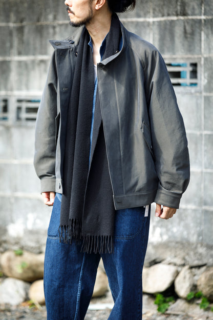 Joshua Ellis / Cashmere plain stole 35×190 - Black(CPG 60004)