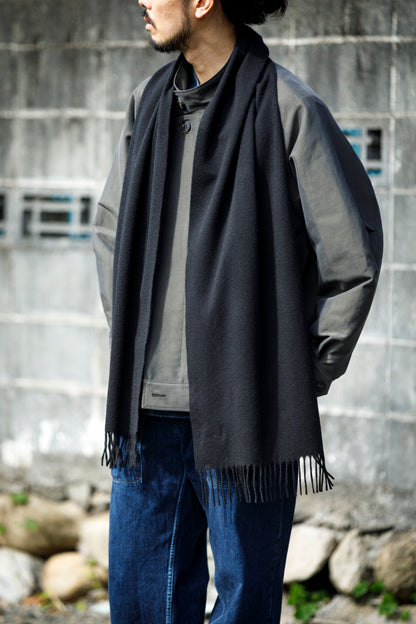 Joshua Ellis / Cashmere plain stole 35×190 - Black(CPG 60004)