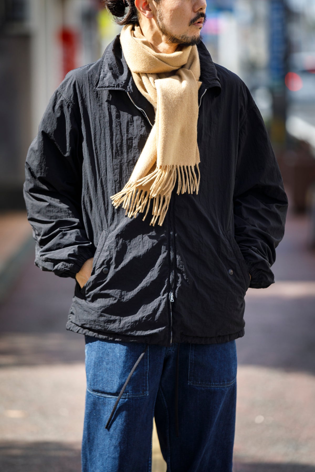 Joshua Ellis / Cashmere plain stole 35×190 - Sand(CPG 60024)