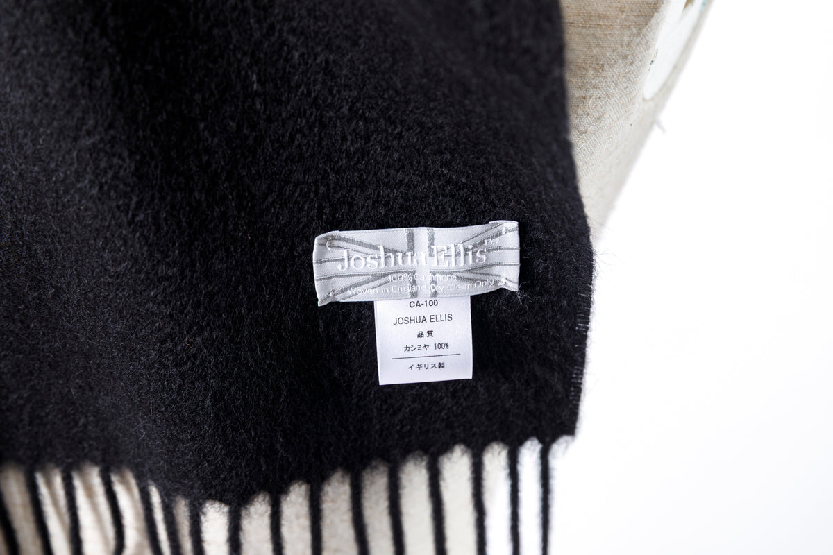 Joshua Ellis / Cashmere Plains Stole 70×190 - Black(CPG 48870)