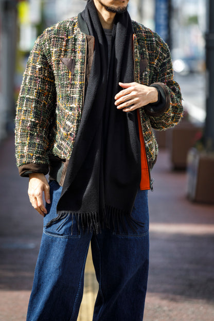 Joshua Ellis / Cashmere Plains Stole 70×190 - Black(CPG 48870)