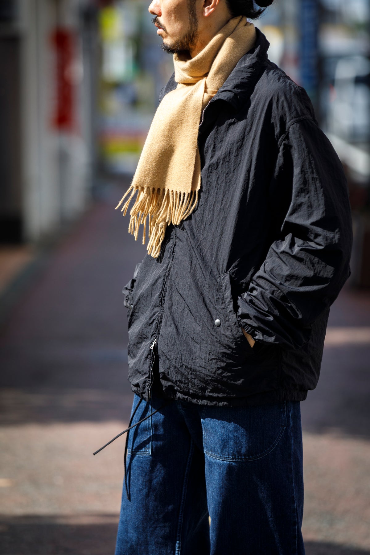 Joshua Ellis / Cashmere plain stole 35×190 - Sand(CPG 60024)