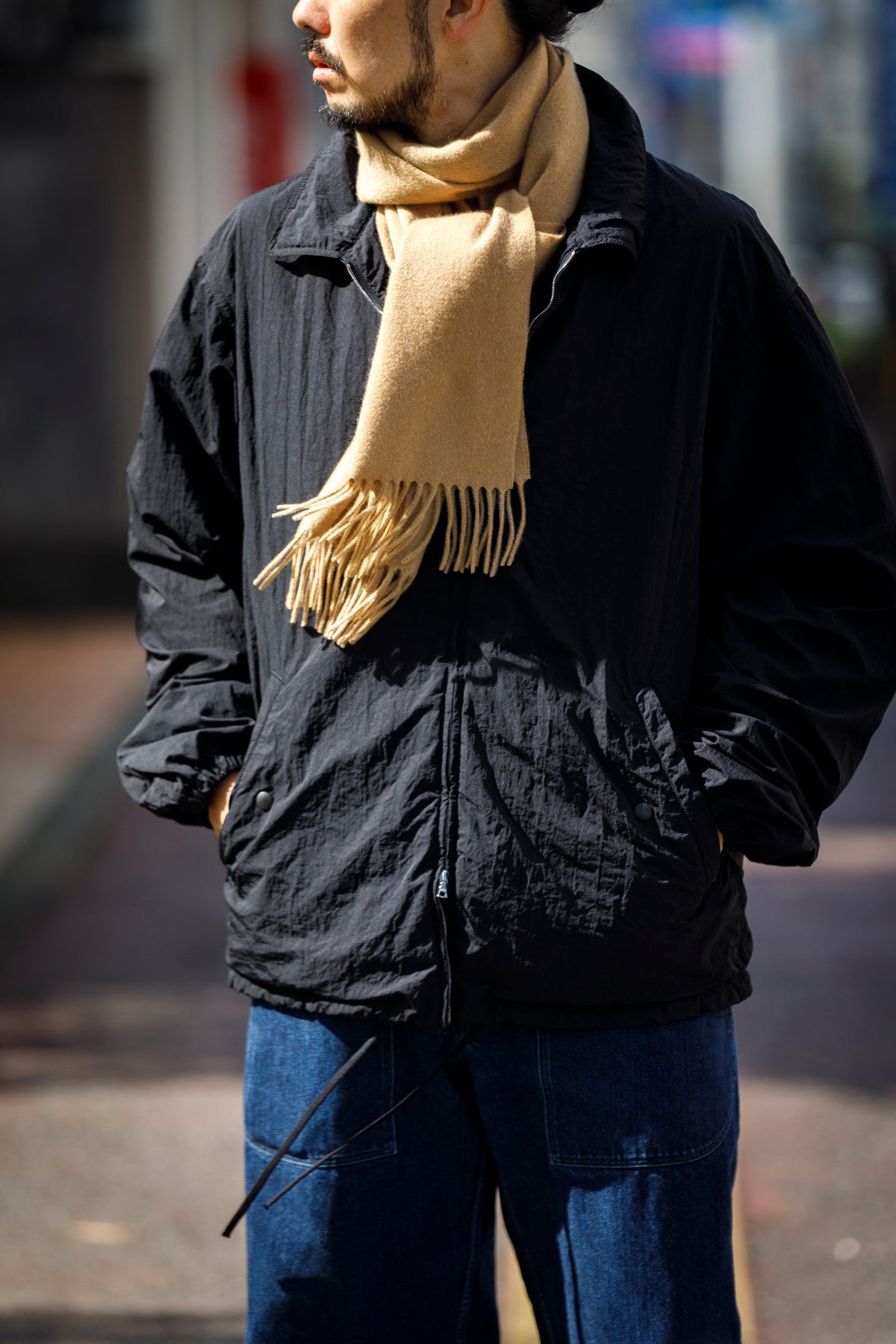 Joshua Ellis / Cashmere plain stole 35×190 - Sand(CPG 60024)
