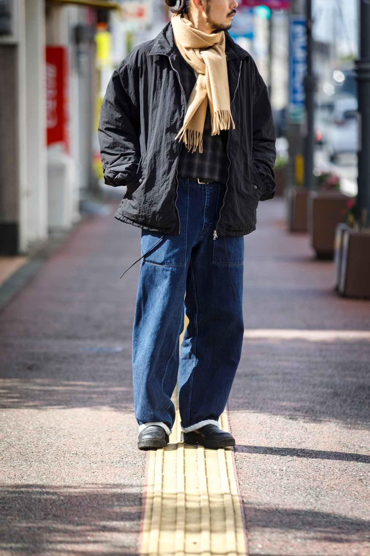 Joshua Ellis / Cashmere plain stole 35×190 - Sand(CPG 60024)