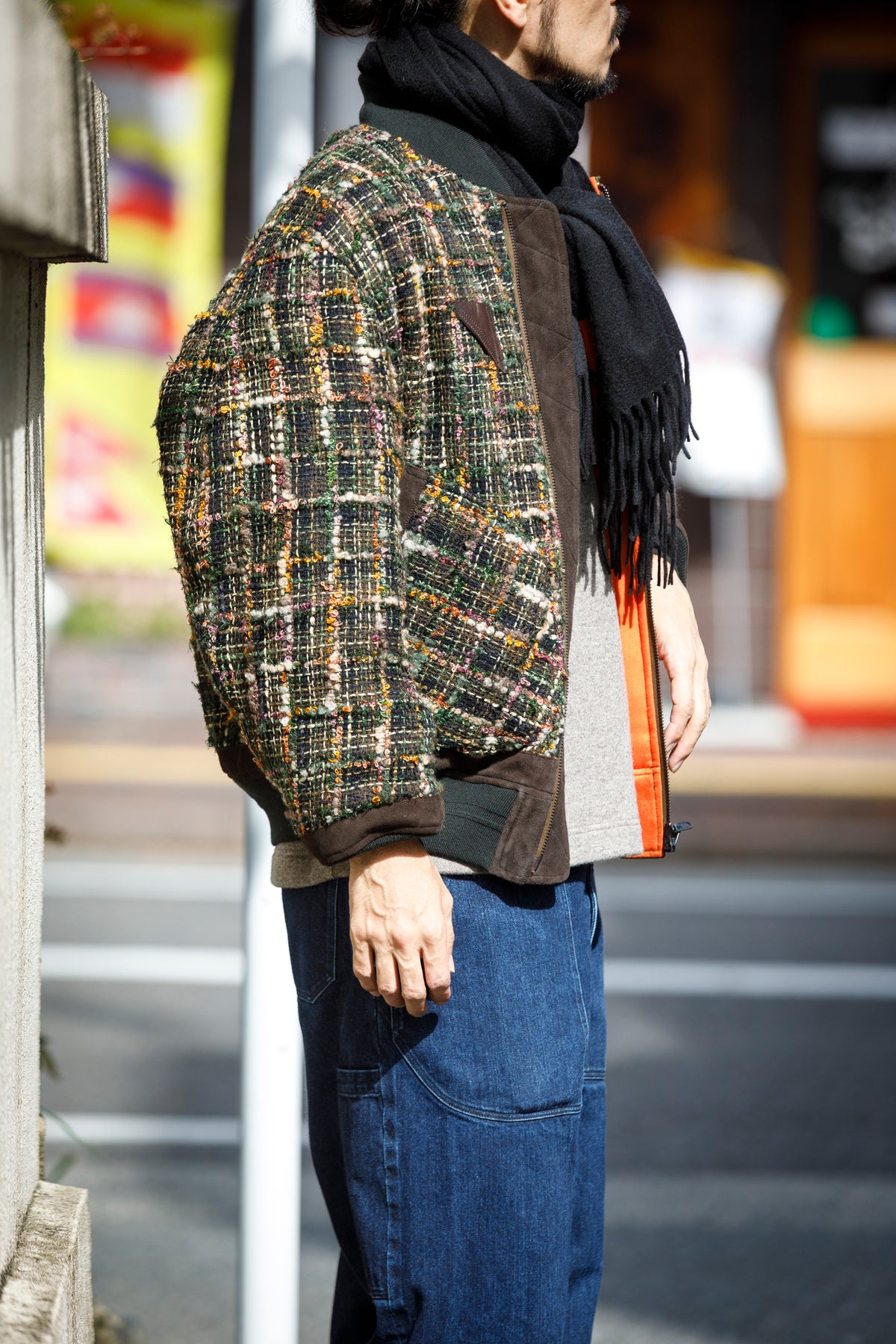 Joshua Ellis / Cashmere Plains Stole 70×190 - Black(CPG 48870)