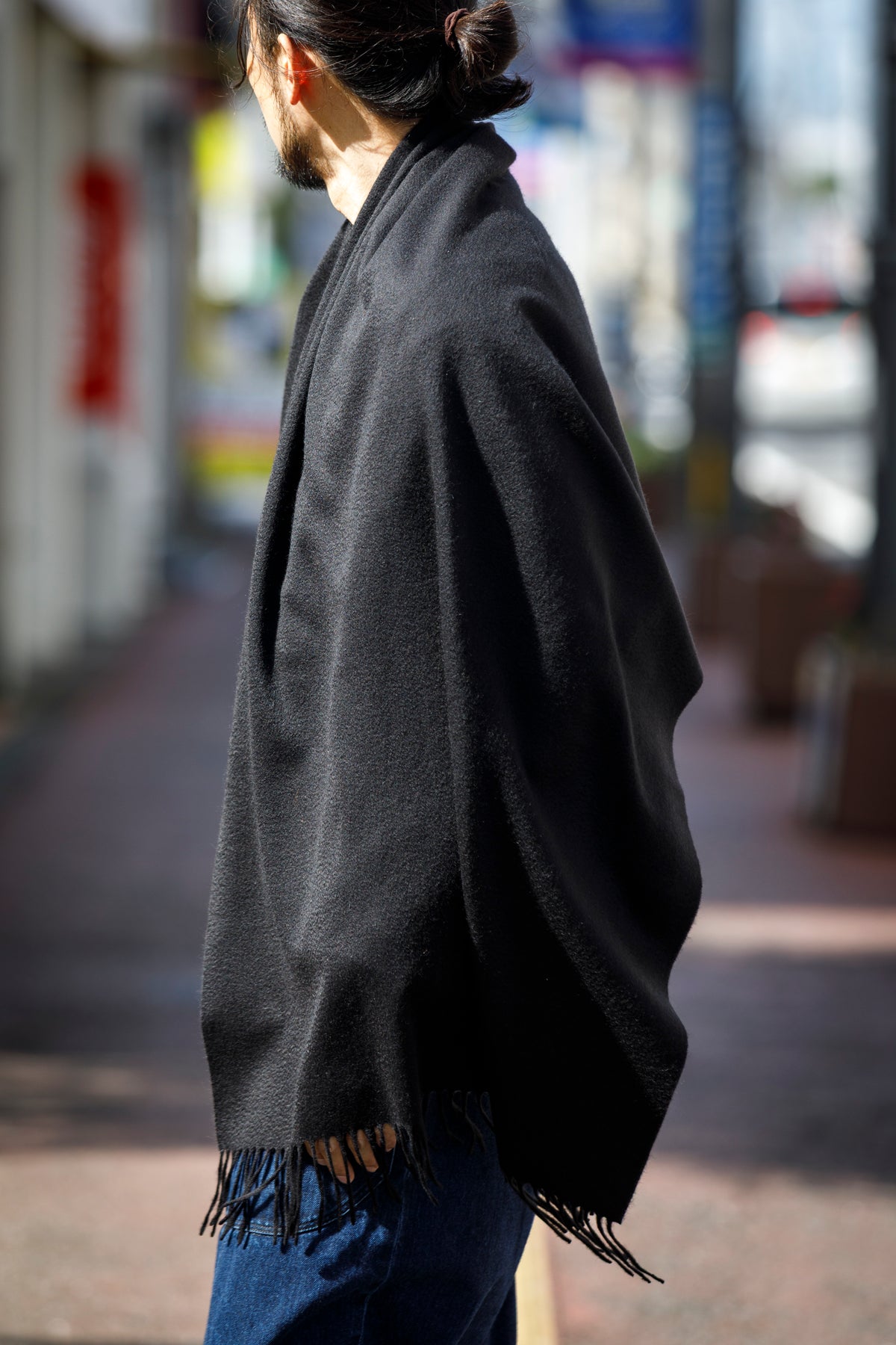 Joshua Ellis / Cashmere Plains Stole 70×190 - Black(CPG 48870)