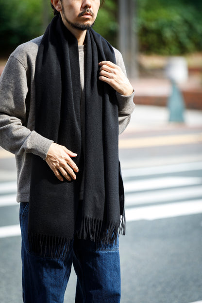 Joshua Ellis / Cashmere Plains Stole 70×190 - Black(CPG 48870)