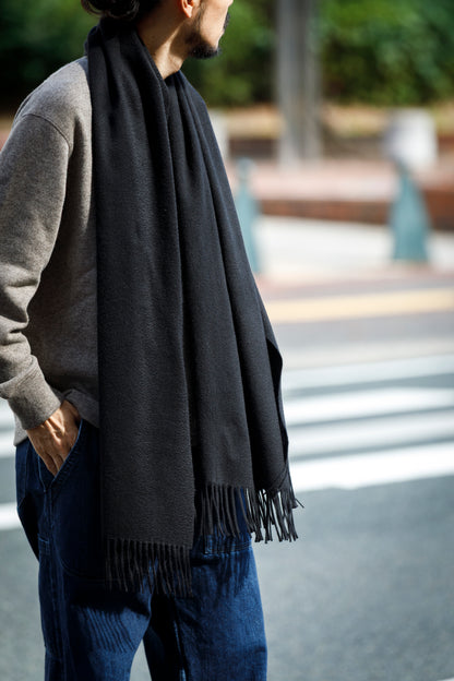 Joshua Ellis / Cashmere Plains Stole 70×190 - Black(CPG 48870)