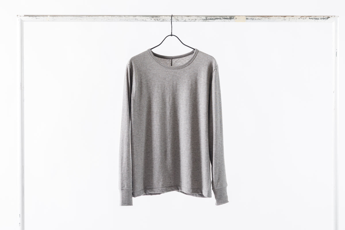Nikki ESSENTIAL PIECE / Yak Cotton Long Sleeve - Top Gray