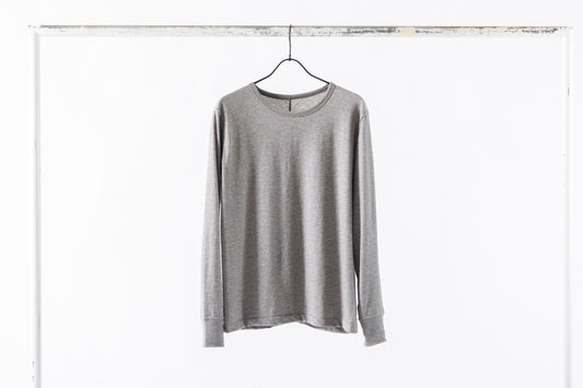 Nikki ESSENTIAL PIECE / Yak Cotton Long Sleeve - Top Gray