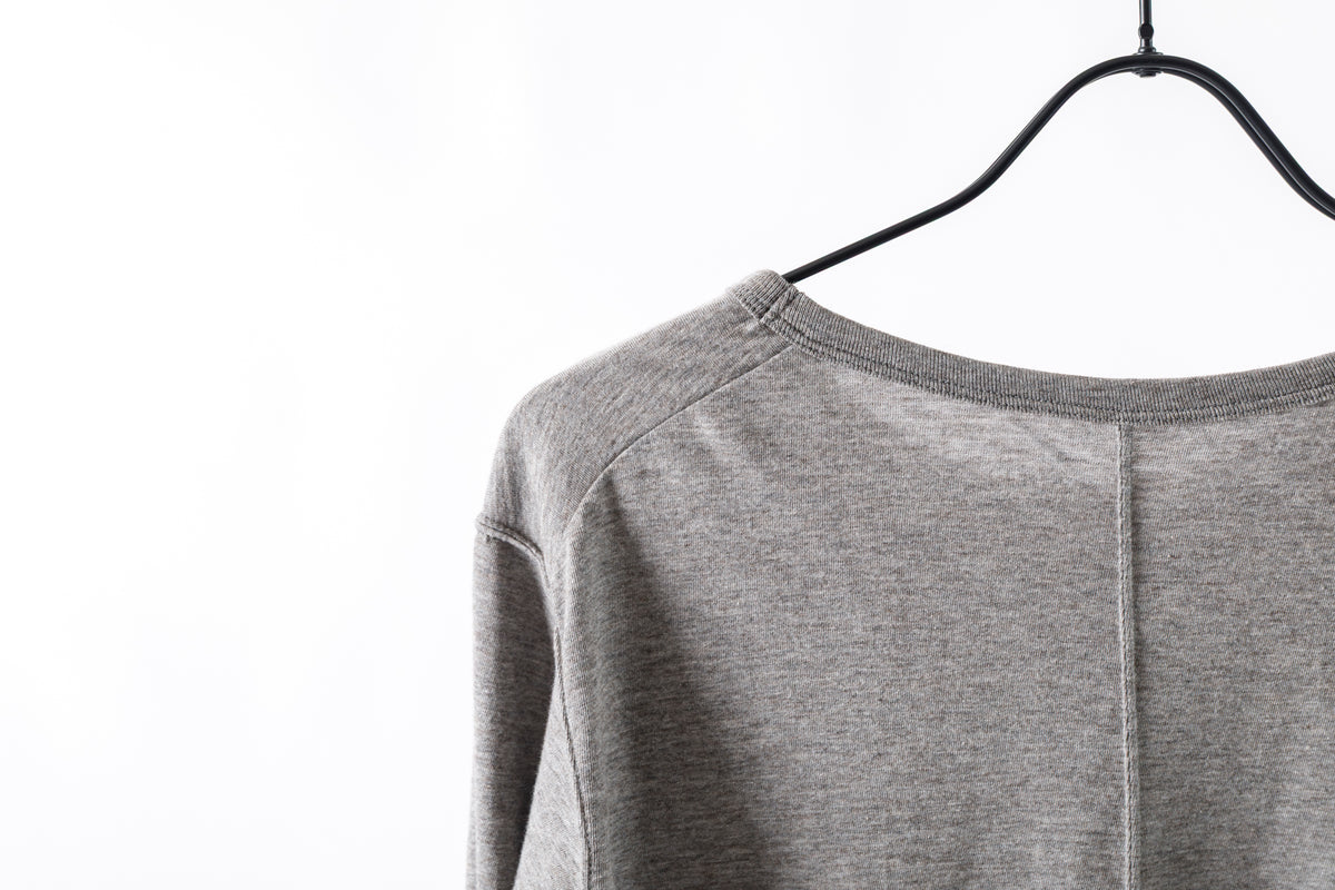 Nikki ESSENTIAL PIECE / Yak Cotton Long Sleeve - Top Gray