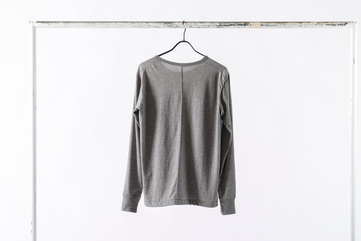 Nikki ESSENTIAL PIECE / Yak Cotton Long Sleeve - Top Gray