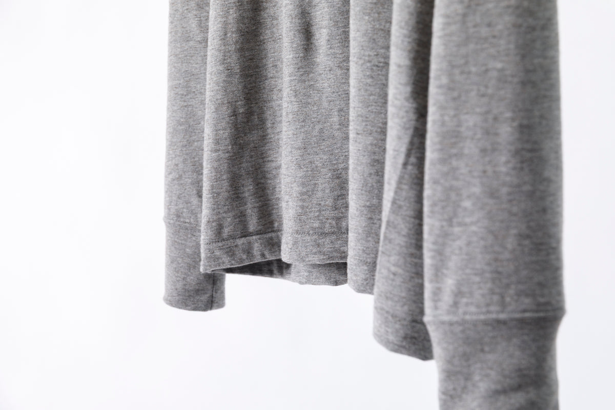 Nikki ESSENTIAL PIECE / Yak Cotton Long Sleeve - Top Gray
